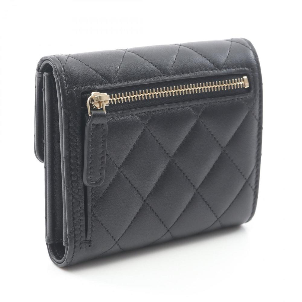 CHANEL Classic Small Flap Wallet Matelasse Trifold in Lambskin Leather, Black... - Picture 2 of 9